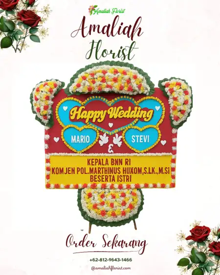 Papan Bunga Pernikahan Kunci